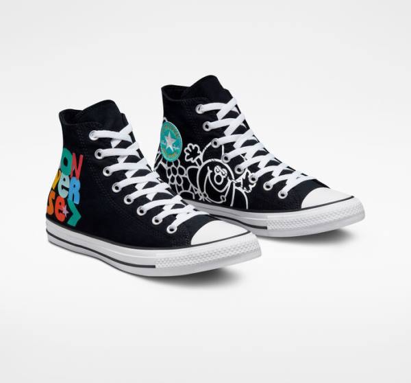 Converse Chuck Taylor All Star Floral High Tops Shoes Black / White / Light | CV-278GTF