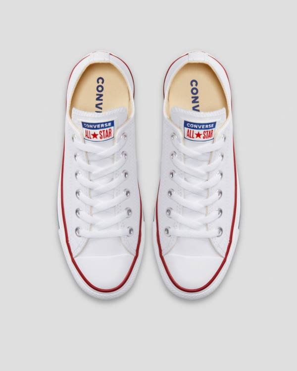 Converse Chuck Taylor All Star Leather Low Tops Shoes White | CV-927DEN