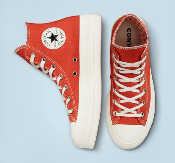 Converse Chuck Taylor All Star Lift Platform Peaches High Tops Shoes Orange / Black | CV-421GSW