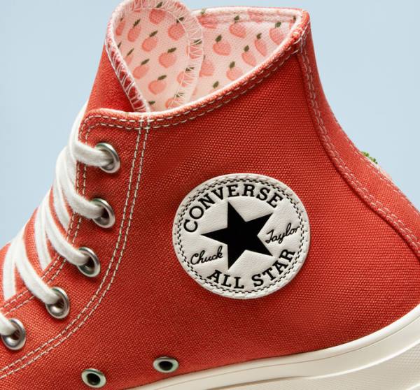 Converse Chuck Taylor All Star Lift Platform Peaches High Tops Shoes Orange / Black | CV-781JRN