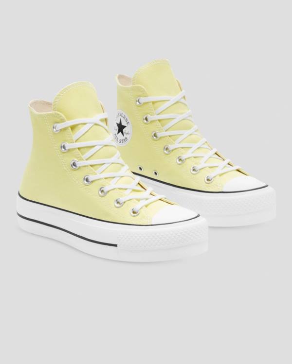 Converse Chuck Taylor All Star Lift Seasonal Colour High Tops Shoes Yellow | CV-179AYO