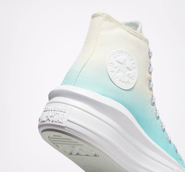 Converse Chuck Taylor All Star Move Platform Ombre High Tops Shoes White | CV-024BYK