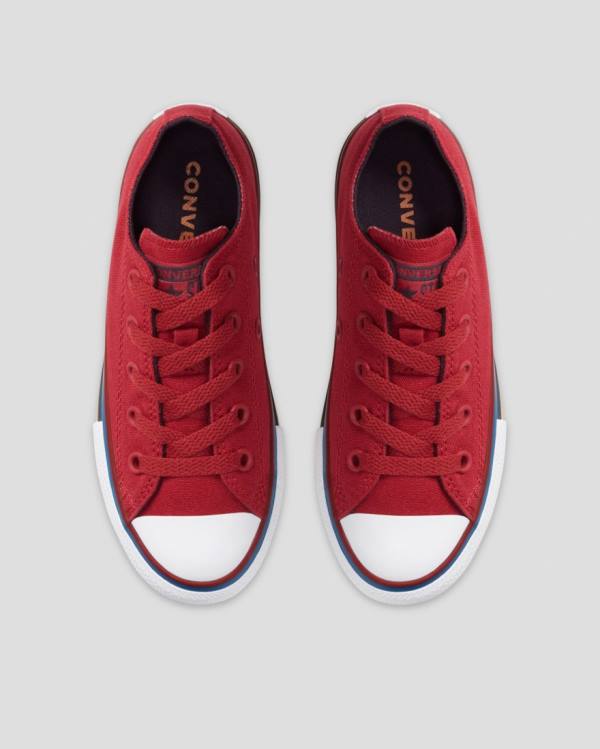 Converse Chuck Taylor All Star Multi Stripe Low Tops Shoes Red | CV-056MWR