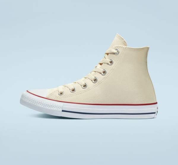 Converse Chuck Taylor All Star Natural Ivory High Tops Shoes Beige White | CV-067AMX