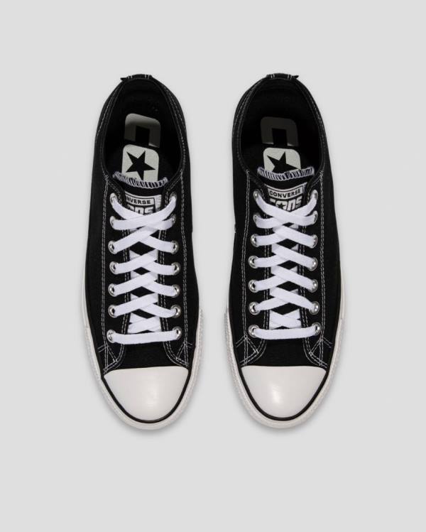 Converse Chuck Taylor All Star Pro Canvas Low Tops Shoes Black | CV-476MTH