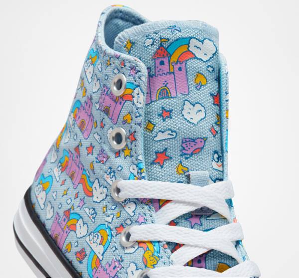 Converse Chuck Taylor All Star Rainbow Castles High Tops Shoes Blue / Pink | CV-147OTK