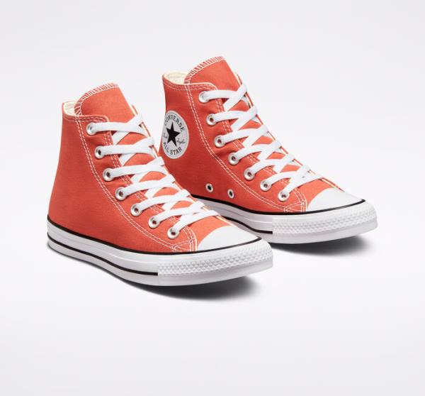 Converse Chuck Taylor All Star Seasonal Color High Tops Shoes Orange | CV-617CVY