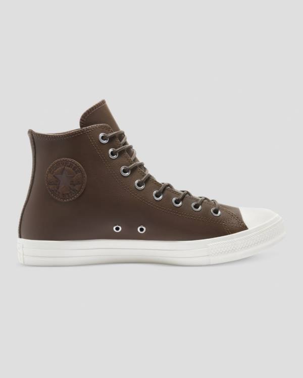 Converse Chuck Taylor All Star Seasonal Leather High Tops Shoes Brown | CV-871ZJY