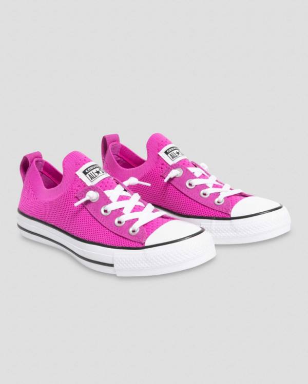 Converse Chuck Taylor All Star Shoreline Knit Slip Low Tops Shoes Pink | CV-689XDU