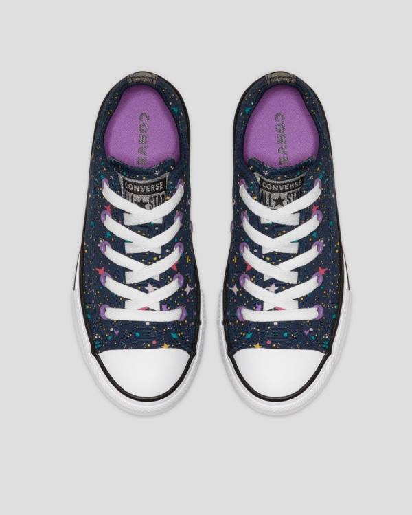 Converse Chuck Taylor All Star Star Print Low Tops Shoes Blue Pink | CV-719XTN