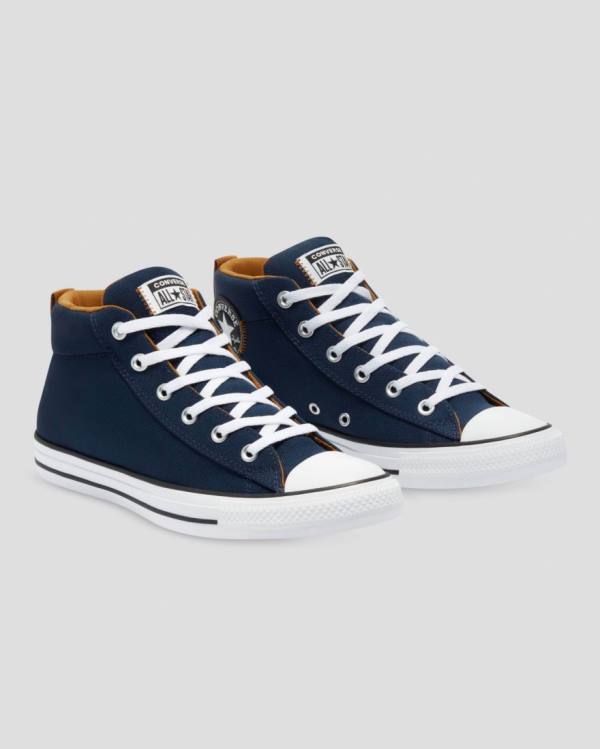 Converse Chuck Taylor All Star Street High Tops Shoes Blue | CV-902ENF