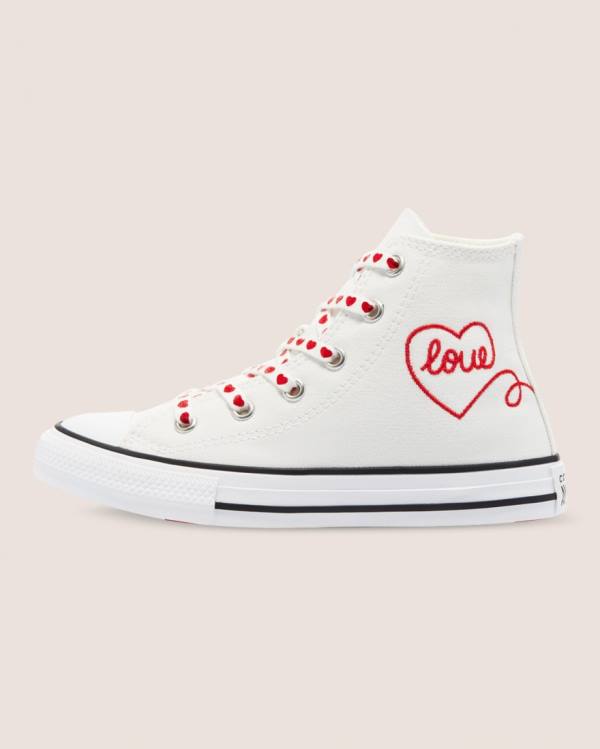 Converse Chuck Taylor All Star Street Love Thread High Tops Shoes White | CV-619EMI