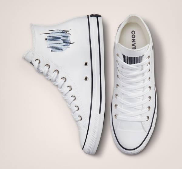 Converse Chuck Taylor All Star Translucent Barcode High Tops Shoes White / Black / White | CV-301RVO