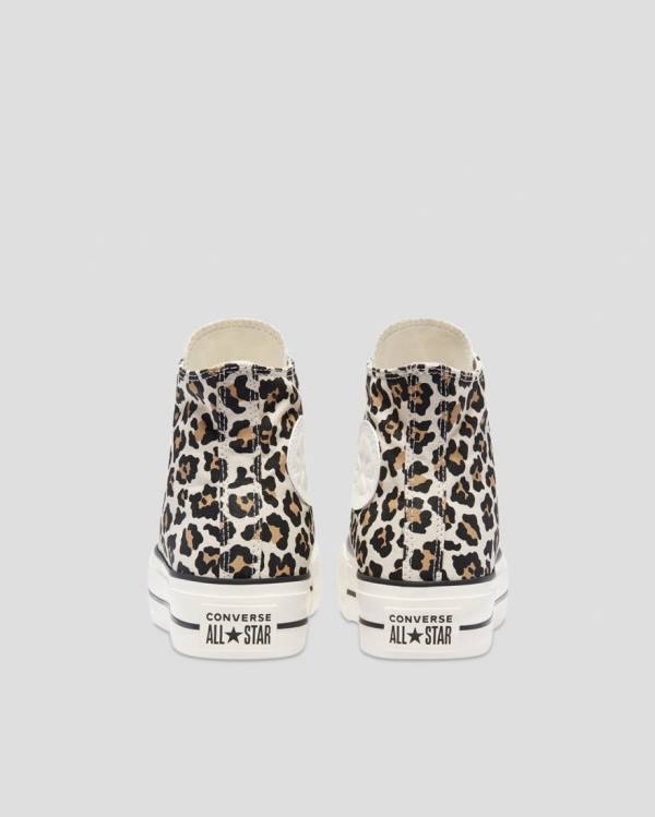 Converse Chuck Taylor Lift Leopard Print Platform High Tops Shoes Leopard | CV-432GXV