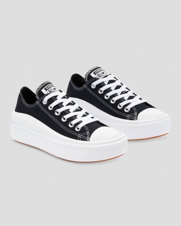 Converse Chuck Taylor Move Platform Low Tops Shoes Black | CV-358WPV