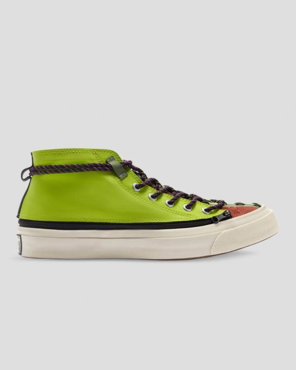 Converse Deck Star Zip Pale Putty High Tops Shoes Green | CV-601IJX