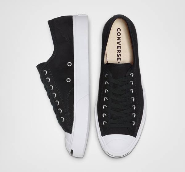 Converse Jack Purcell Canvas Low Tops Shoes Black / White | CV-287IHK