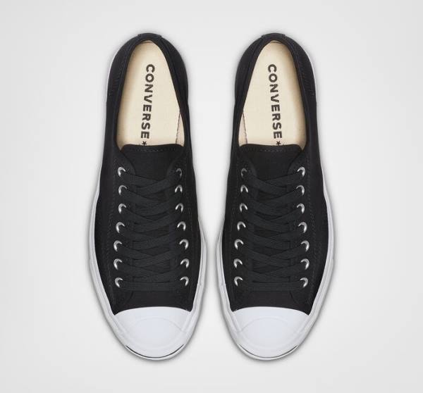 Converse Jack Purcell Canvas Low Tops Shoes Black / White | CV-408ZEO