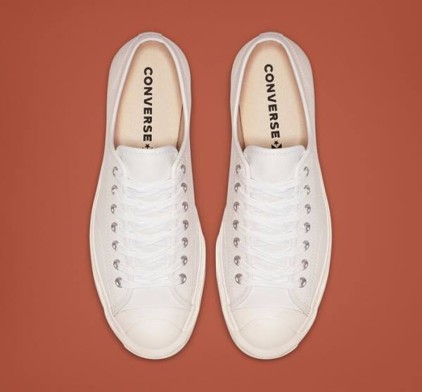 Converse Jack Purcell Leather Low Tops Shoes White / White / White | CV-813NUD