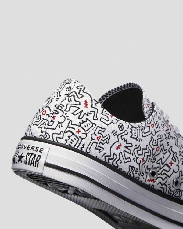 Converse Keith Haring Chuck Taylor All Star Low Tops Shoes White Black Red | CV-312ZQU