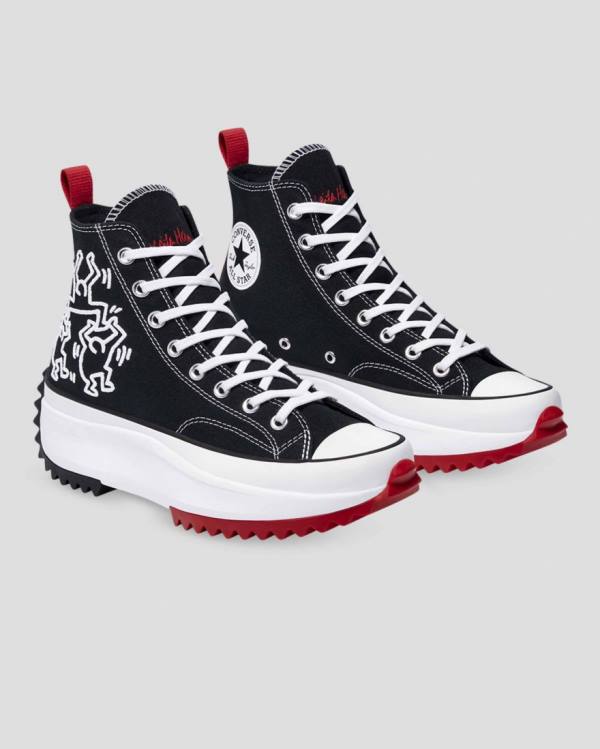 Converse Keith Haring Run Star Hike High Tops Shoes Black | CV-984TLU