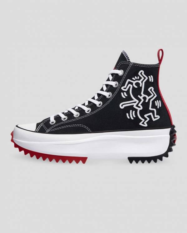 Converse Keith Haring Run Star Hike High Tops Shoes Black | CV-984TLU