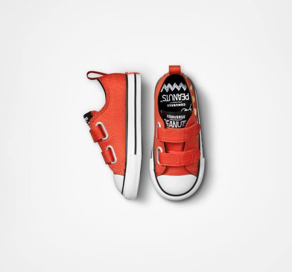 Converse Peanuts Chuck Taylor All Star Easy-On Low Tops Shoes Red / Black / White | CV-082MRU