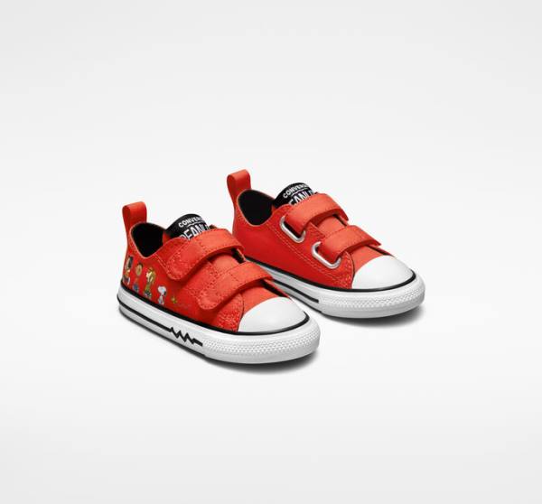 Converse Peanuts Chuck Taylor All Star Easy-On Low Tops Shoes Red / Black / White | CV-082MRU