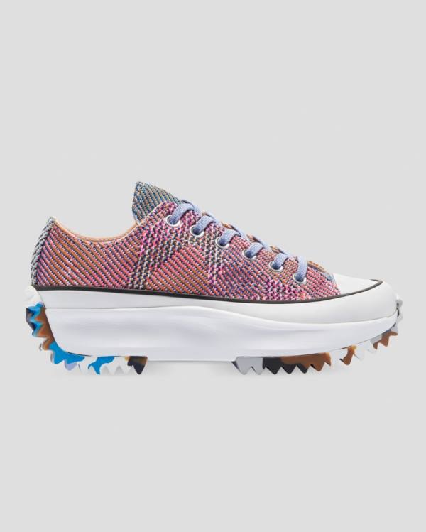 Converse Run Star Hike Knit Print Low Tops Shoes Orange Pink | CV-267EKP