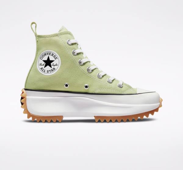 Converse Run Star Hike Platform Seasonal Color High Tops Shoes Olive / Black / White | CV-487WOE