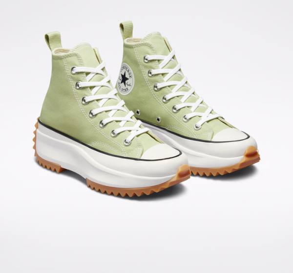 Converse Run Star Hike Platform Seasonal Color High Tops Shoes Olive / Black / White | CV-589KRV