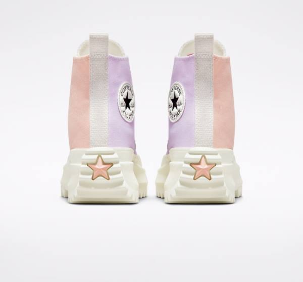 Converse Run Star Hike Platform Tri-Panel Color Block High Tops Shoes Pink | CV-812ICN