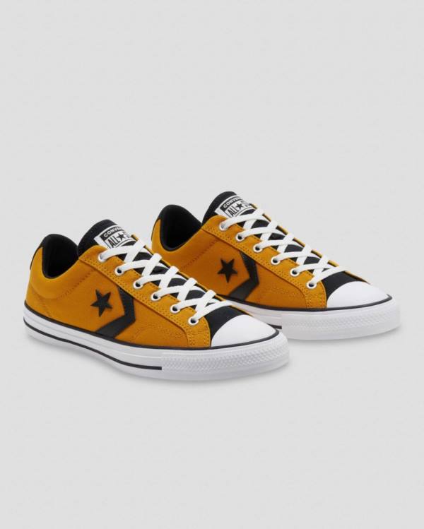 Converse Star Player Low Tops Shoes Yellow Black | CV-472VOX