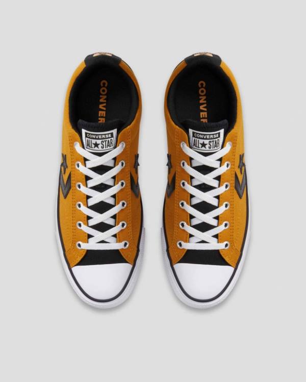 Converse Star Player Low Tops Shoes Yellow Black | CV-472VOX