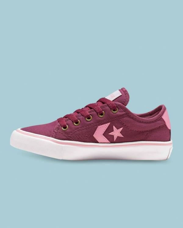 Converse Star Replay Low Tops Shoes Burgundy | CV-695VUO