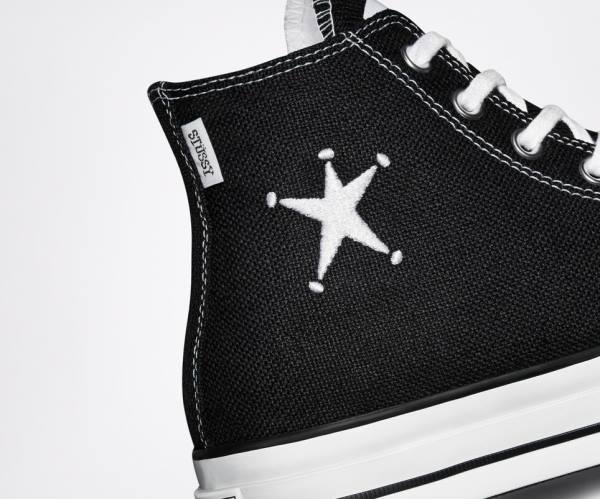 Converse Stussy Chuck 70 High Tops Shoes Black / White | CV-014HDR