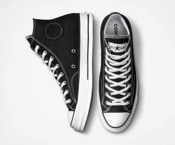 Converse Stussy Chuck 70 High Tops Shoes Black / White | CV-435ILT