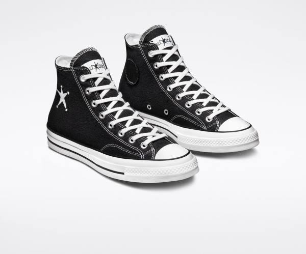 Converse Stussy Chuck 70 High Tops Shoes Black / White | CV-794TON